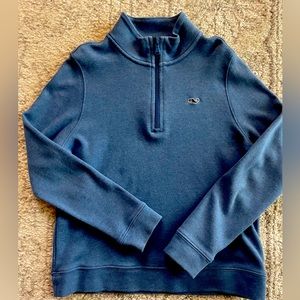 Boys Vineyard Vines 1/4 zip blue pullover size 7